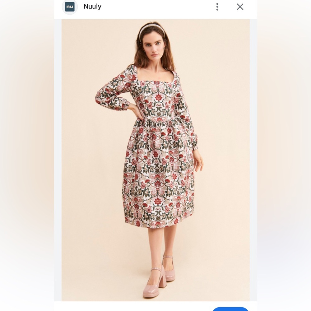 NWOT Meadows Marigold Dress in Tudor Jacquard Sz US 4 / UK 8